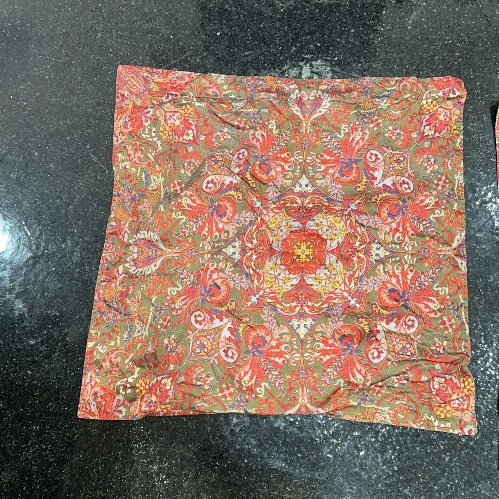 Ralph Lauren Galahad Lot Of 2 27x27 Accent‎ Sham Pillow Cover Square Decorative